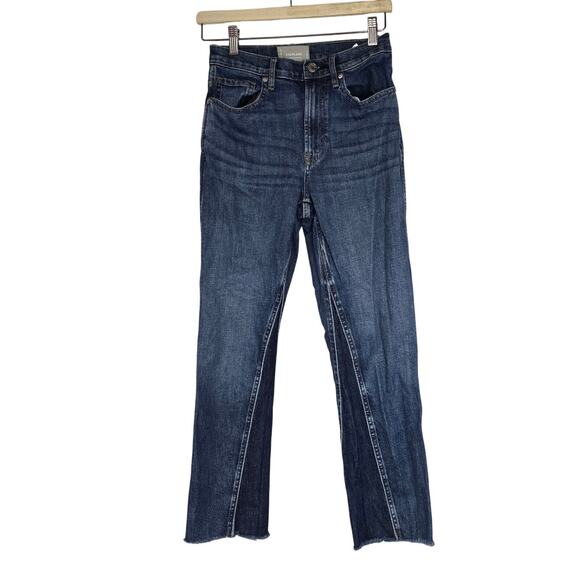 Everlane The Cheeky Bootcut Jeans Crop Raw Hem High Rise 2 Tone Denim Size 26 R‎ - Picture 1 of 6